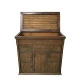 Nichols & Cox antique hinged 7-door bar cabinet
