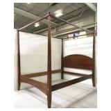 Vintage wood 4-post queen canopy bed