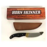 Buffalo Horn handle fixed blade skinner- New