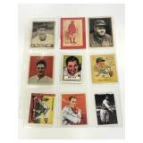 Sheet of nine assorted baseball cards #2