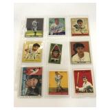 Sheet of nine assorted baseball cards #3