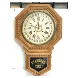 Antique Gilbert 31 day school house clock