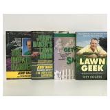 Four paperback lawn care books