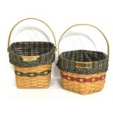 Pair of Christmas collection Longaberger baskets