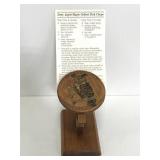 Vintage wood owl recipe card holder