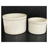 Pair of pottery crocks