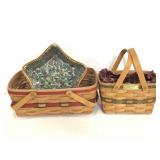 Lot of 3 handwoven Longaberger baskets