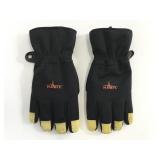 Pair of black & yellow Habit thinsulate gloves
