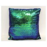 Mermaid sequin throw pillow