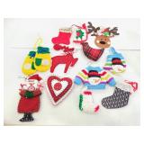 Collection of cloth & knit ornaments