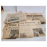 Collection of vintage newspapers