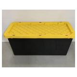 HDX Tough Tote 55 gallon black and yellow tote