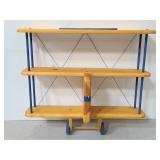 Hand crafted wood aircraft wall shelf