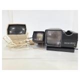 Three vintage slide viewers