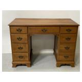 Vintage wood writing desk w/ dovetail drawers