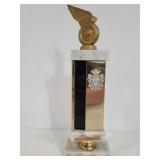 Vintage trophy w/ winged wheel topper