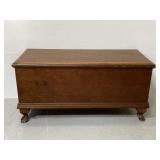 Antique handcrafted wooden hope chest