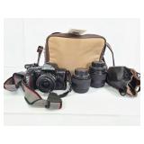 Nikon N5005 AF camera with bag and lenses