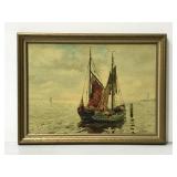 Framed mid-century art print by W. Mosblech