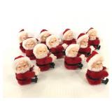 Lot of 11 small sitting Santas