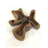 Homemade wood carved trinket dish/ ashtray