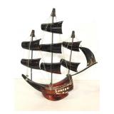 Handmade repurposed model ship