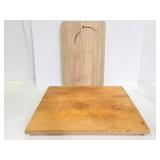 Two wood cutting boards