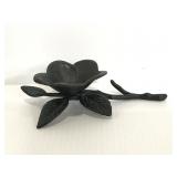 Cast metal flower dish