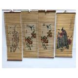 Bamboo and bamboo like painted wall art