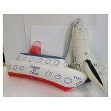 Nasa ship and cruise ship blow up models