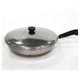Revere Ware stainless steel skillet pan and lid