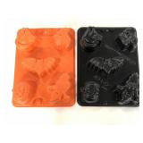 Two plastic Halloween Jell-O molds
