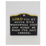 Metal Lord quote plaque