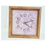 Spartus wood frame clock