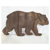 Handcrafted local artist wood bear art