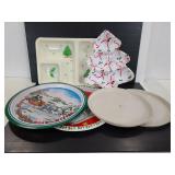 Metal and plastic Christmas trays