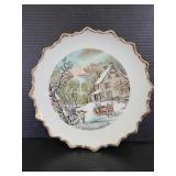 Currier & Ives winter decorative plate