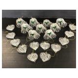 Lot of handmade glass bell ornaments