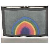 Rainbow hand dyed sheer scarf/ shawl