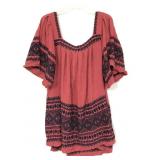 Free People embroidered linen boho dress/top