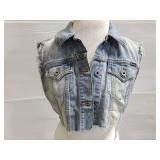 Guess jeans cut off crop top jean jacket