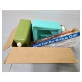 Collection of assorted camping items