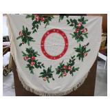 Round Christmas table cloth