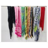 Collection of boho wraps and scarves