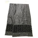 Pair of Your Zone black ruffle floral curtains