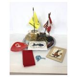 Tray of "Around the World" knick knacks