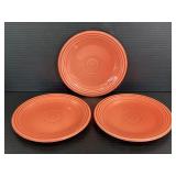 Lot of 3 Fiestaware Flamingo bread & butter plates