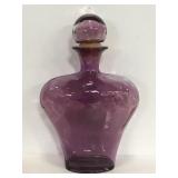 Purple glass decanter & stopper