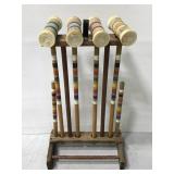 Vintage croquet mallet set
