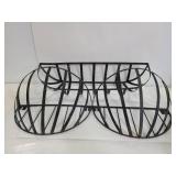 Three metal planters